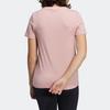 Adidas Neo Letter Logo Printed Breathable Short Sleeve T-Shirt Women Tops Pink HE4532