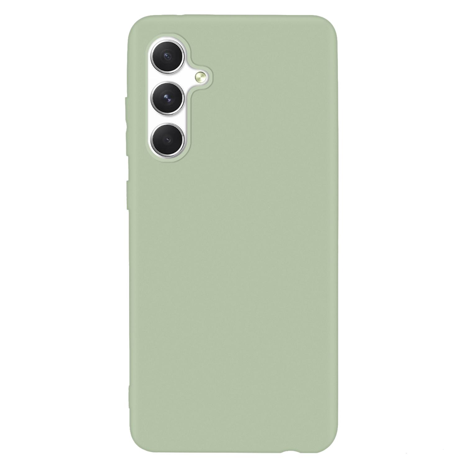 

For Samsung Galaxy A55 5G TPU Phone Protective Shell Matte Anti-scratch Phone Back Cover Matcha Green