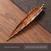 Antique Alloy Banana & Bodhi Leaf Incense Holder for Home - Creative Sandalwood Agarwood Stick Burner