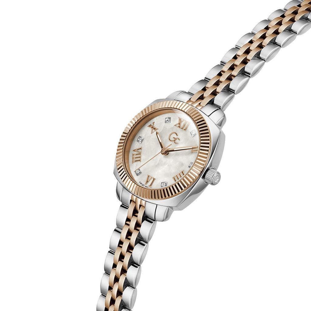 [Gc] Silver Rose Gold Flare Cushion Mini (Z73002L1) Women's Watch