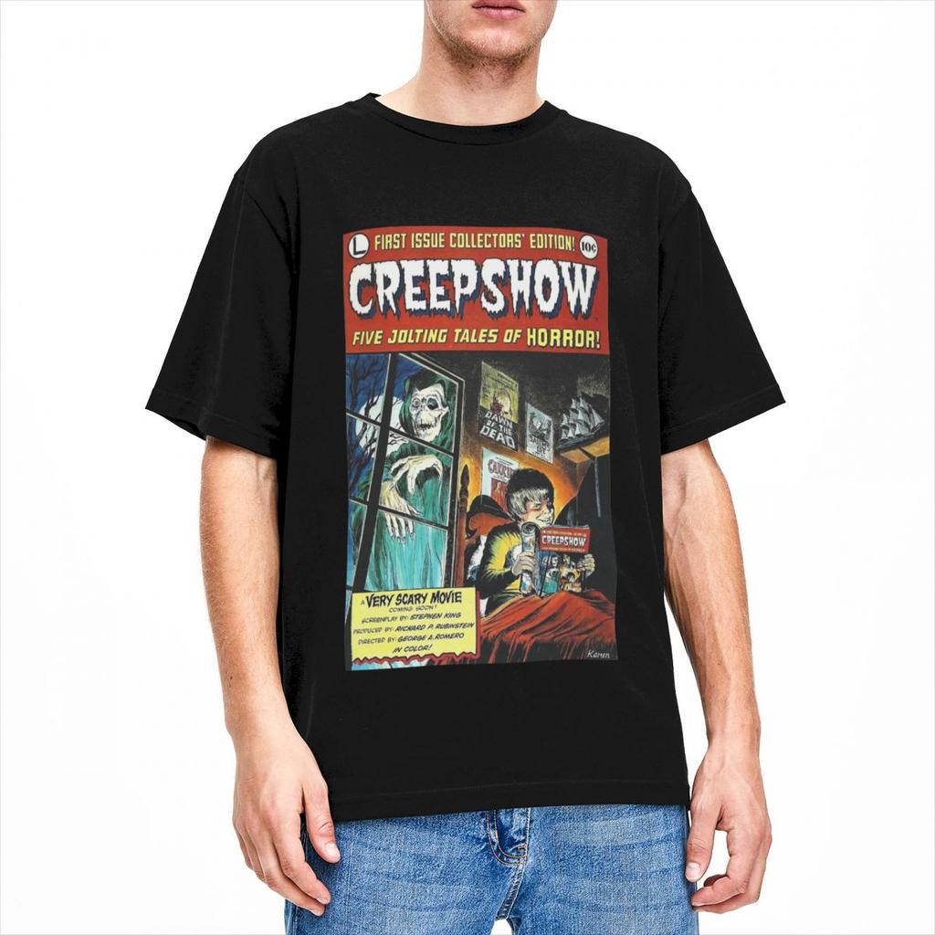 Horror Creepshow Film Shirt Zubehör für Männer Frauen Streetwear Reine Baumwolle Mode Creepshow Film Liebhaber Fan Stilvolles T-Shirt