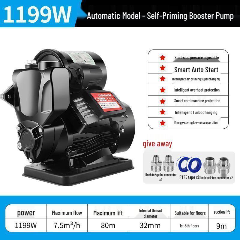 220V Household Automatic Hot & Cold Water Booster Pump for Faucets & Wells