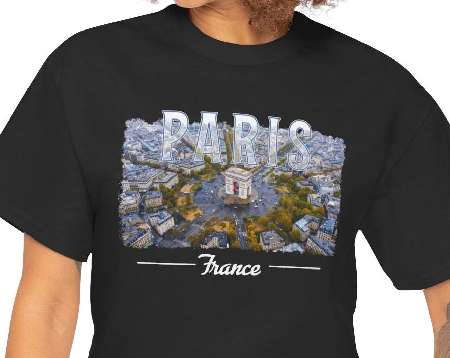 

Arc de Triomphe Paris France Brush Print T shirt XL