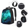 Shadow Wolves Stalk The Silver Wood New Arrivals Unisex Bags Student Bag Backpack Animation Fairytale Story Book Wolves Woods