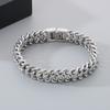 Shiny Stainless Steel Braided Chain Bracelet for Men Punk Personalized 12MM Miami Cuban Accessories Chunky Trend Jewelry