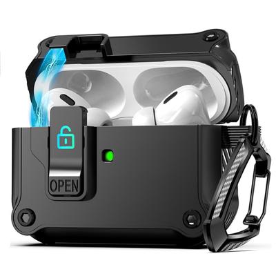 Automatic Pop-up Shockproof Hard Earphone Case for Airpods 4 2024 3 1 Pro 2 Pro2 Headphone Cover for Air Pods 4 Gen with Hook