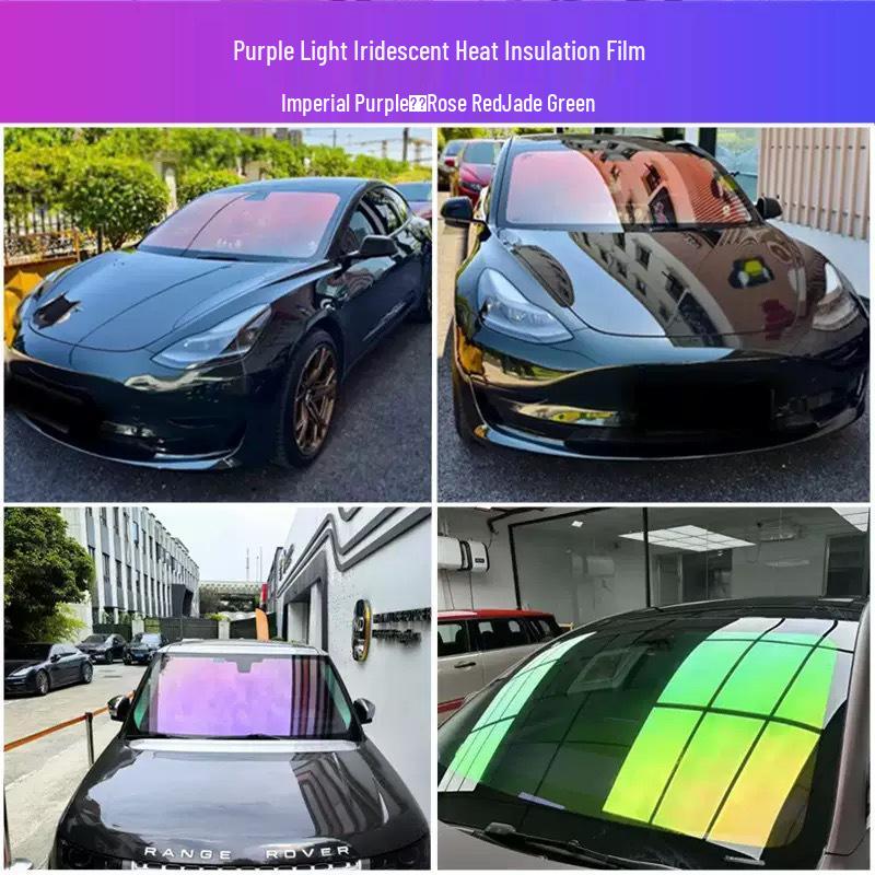 Rose Ghost Red High Heat Iridescent Sun Protection Car Film - Up to 99% Explosion-proof Nanomaterial