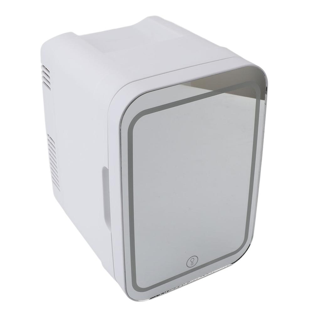 Portable Mirrored Beauty Fridge With Lighting 4L Mini Refrigerator Skin Care Makeup Storage with