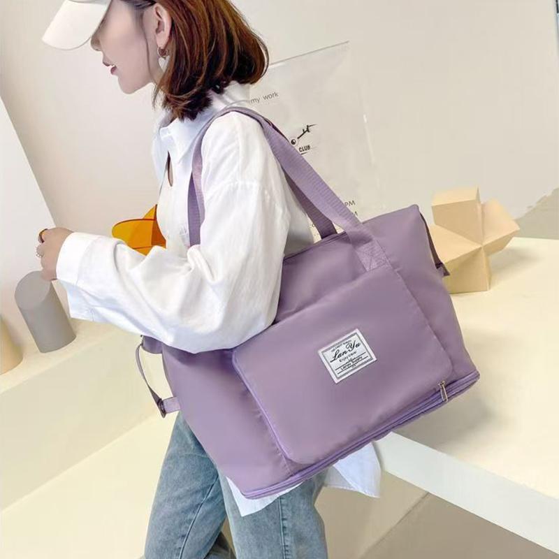 Foldable expandable travel bag, large capacity waterproof luggage bag, tote bag, travel luggage bag suitable for weekend camping