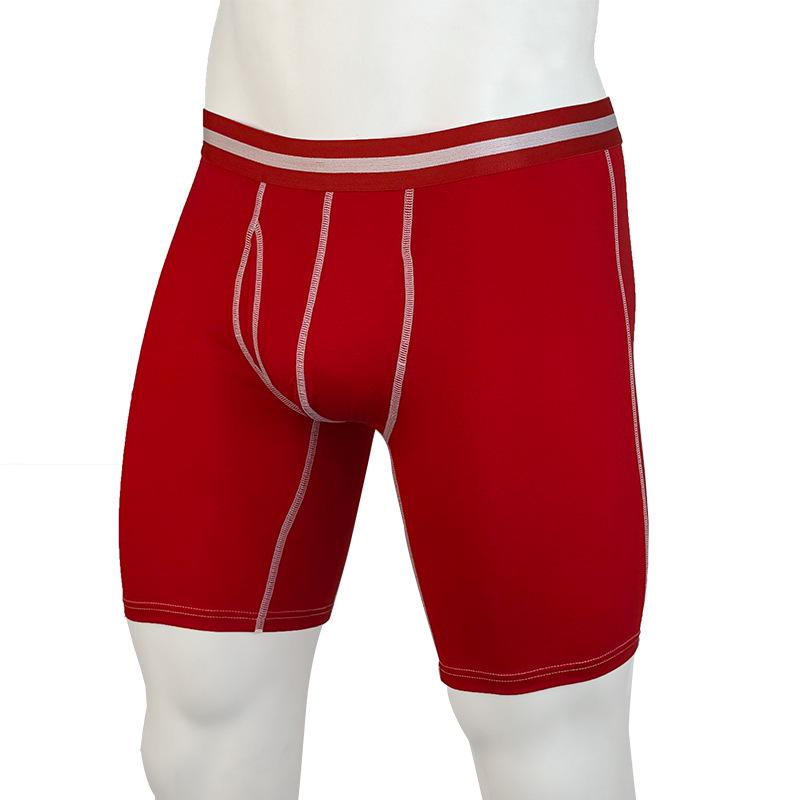 Plus Size Men s Anti-Chafing Breathable Cotton Boxer Briefs with Open Fly