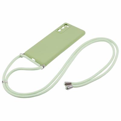 For Samsung Galaxy S20 4G/5G Crossbody Case Flexible TPU Fiber Lining Anti-Shock Phone Cover