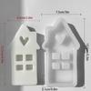 House Shape Candle Mold Heart Resin Mold for Candle Gypsum Ornament Silicone Mould Home Decorations Valentines Day Gift