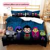 Teen Titans Vai! Set Biancheria da Letto Stile Carino Copripiumino Federa Senza Imbottitura, Morbido Arredo Casa Camera da Letto, Regalo Perfetto per i Fan.chl