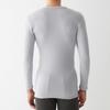 Gunze Hot Magic Extreme Long Inner Light Size M V-Neck Shirt, Men's, Gray, (MH0809N)