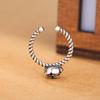 New Retro Personality Black Rose Creative Exquisite 925 Sterling Silver Jewelry Beautiful Flower Gift Opening Rings R072