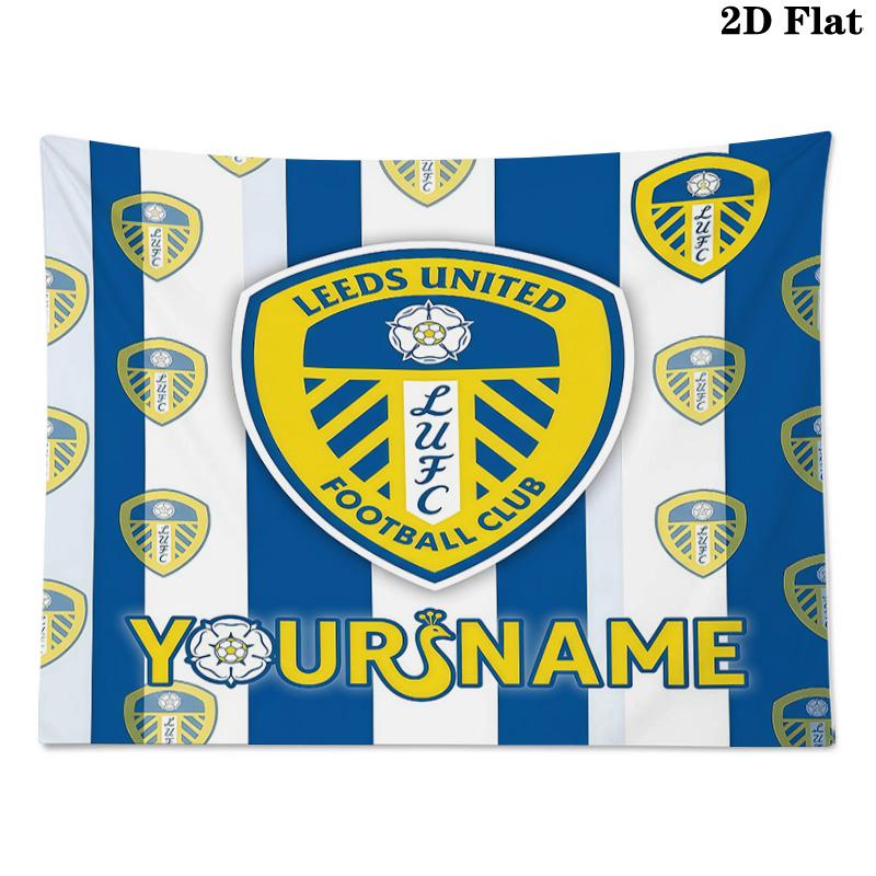 Custom Name Leeds United2 Printed Tapestry – Wall Hanging for Bedrooms, Dorms, and Home Decor