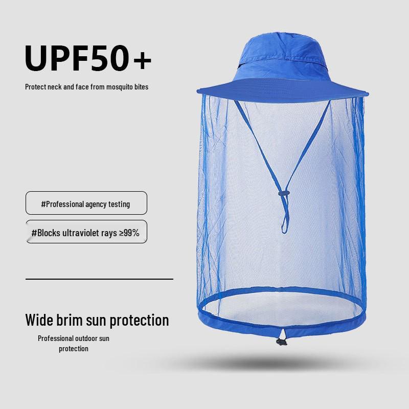 Unisex Sommer Sonnenhut: Moskitosicheres Netz, Schnelltrocknend, Wasserdicht, Ideal zum Angeln und Klettern