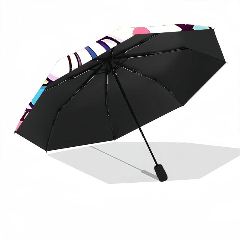 1pc Hello Kitty Automatic Opening/Closing Umbrella with Foldable Design, 8-Bone Iron Frame, Outdoor, Ideal Gift for Fans, Travelers, Everyday Use, Fes