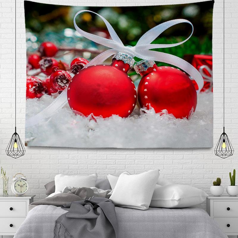 Seria wiszących gobelinów z tkaniny w stylu bożonarodzeniowym