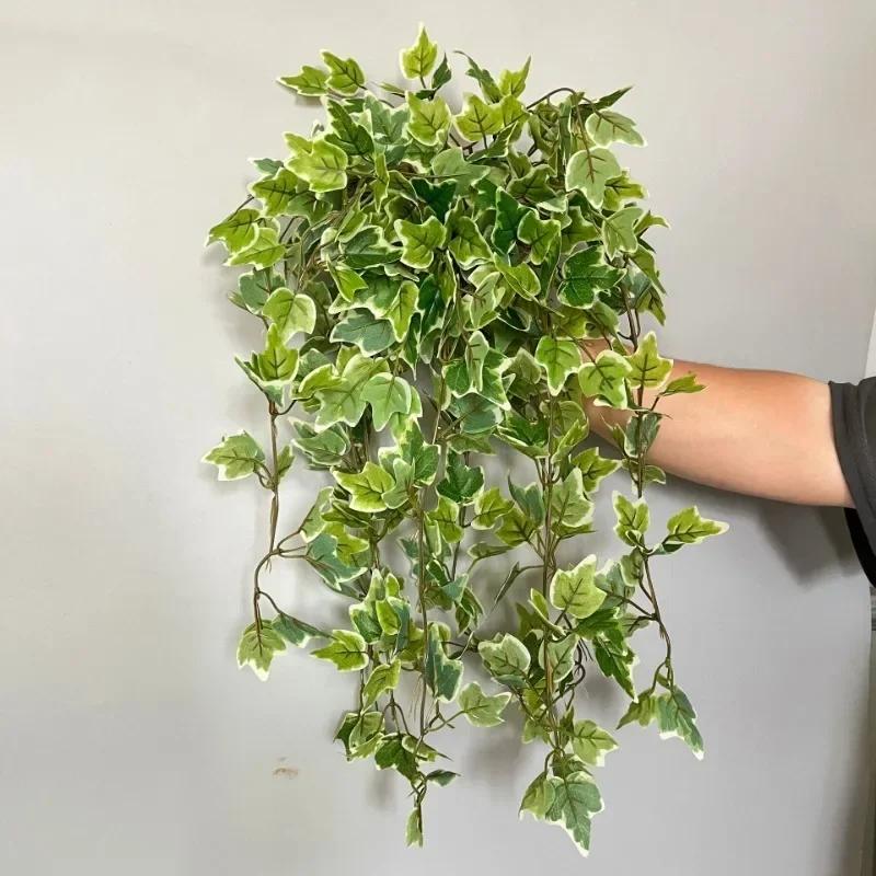 Artificial White Mesh Leaves Green Plants Floral Vines Home Balcony Decoration Simulation Mini Ground Melon Leaf Plant Vine