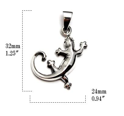 [World Accessories Carmelo] Polynesia Hawaii Maori Lizard Tribe Pendant Top Sterling Silver 925