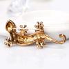 Unisex Rhinestone Lizard Gecko Animal Creeper Brooch Pin Corsage Jewelry Gift