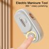 Electric Nail Clipper Polisher with LED Light 3-Speed Rechargeable 2-In-1 Automatic Fingernail File Baby Kids Adults Seniors Manicure Trimmer
