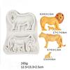 3D Jungle Animals Giraffe/Lion/Elephant Silicone Mold Fondant Chocolate Mould Cake Decorating Tools DIY Clay Bakeware Model