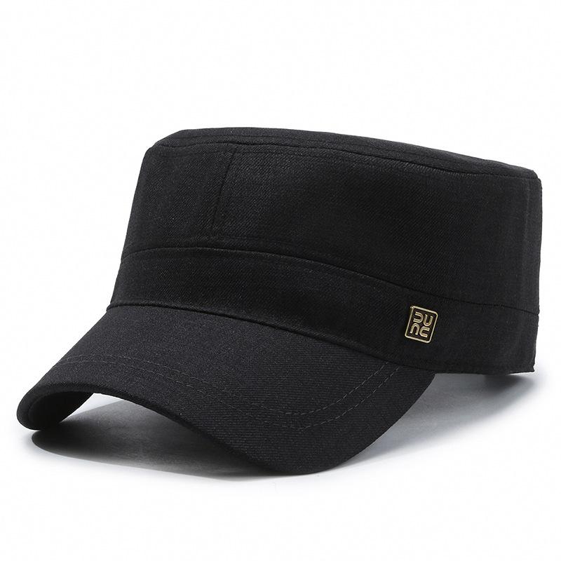 Men's sun hat flat top visor - lightweight casual dad hat for middle-aged and elderly men