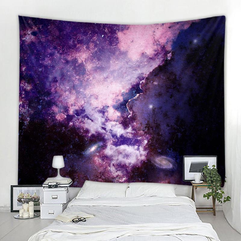 Forest Tapestry Wall Hanging Trees Stars Fabric Tapestry Home Living Room Bedroom Dormitory Decoration