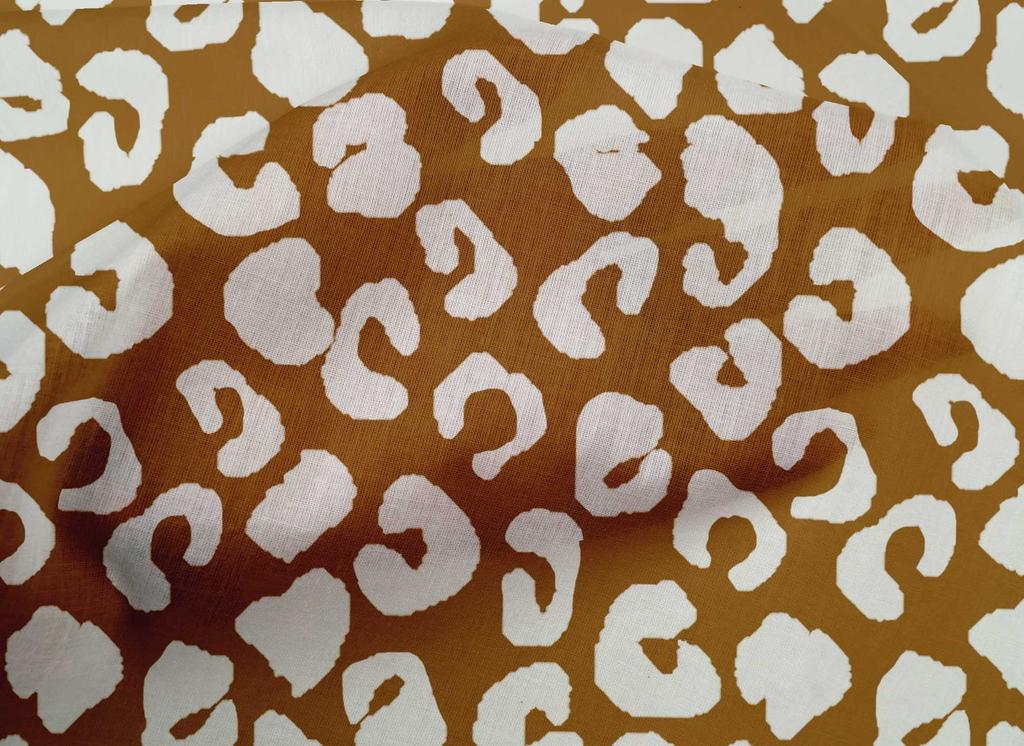 oneOone Cotton Poplin Brown Fabric Animal Skin Fabric For Sewing Printed Craft Fabric By The Yard 42 Inch