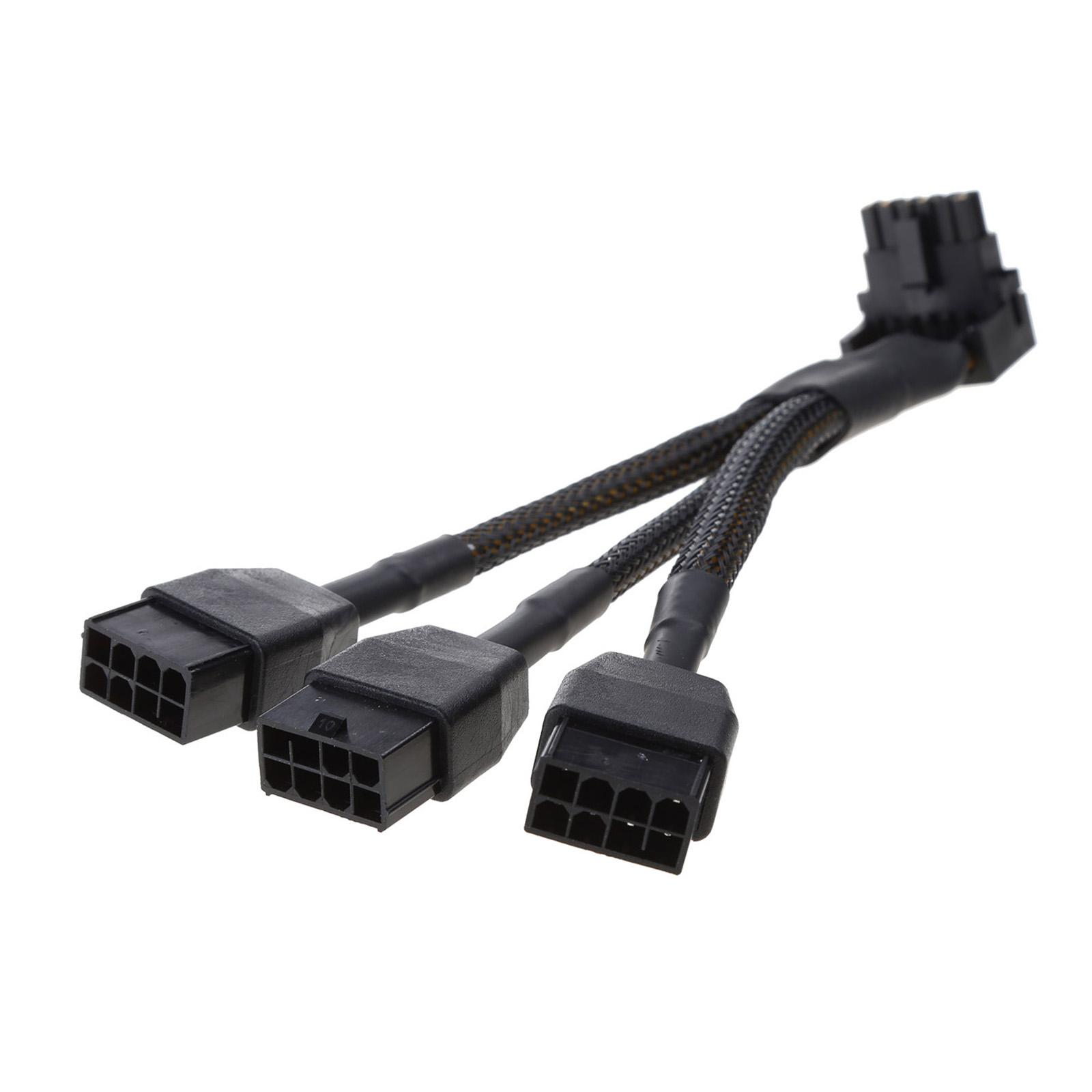 Стандартный 3x8pin на 16Pin Кабель-адаптер для подключения видеокарты, Шнур для безопасной передачи данных, Черный кабель 12VHPWR для видеокарты 1