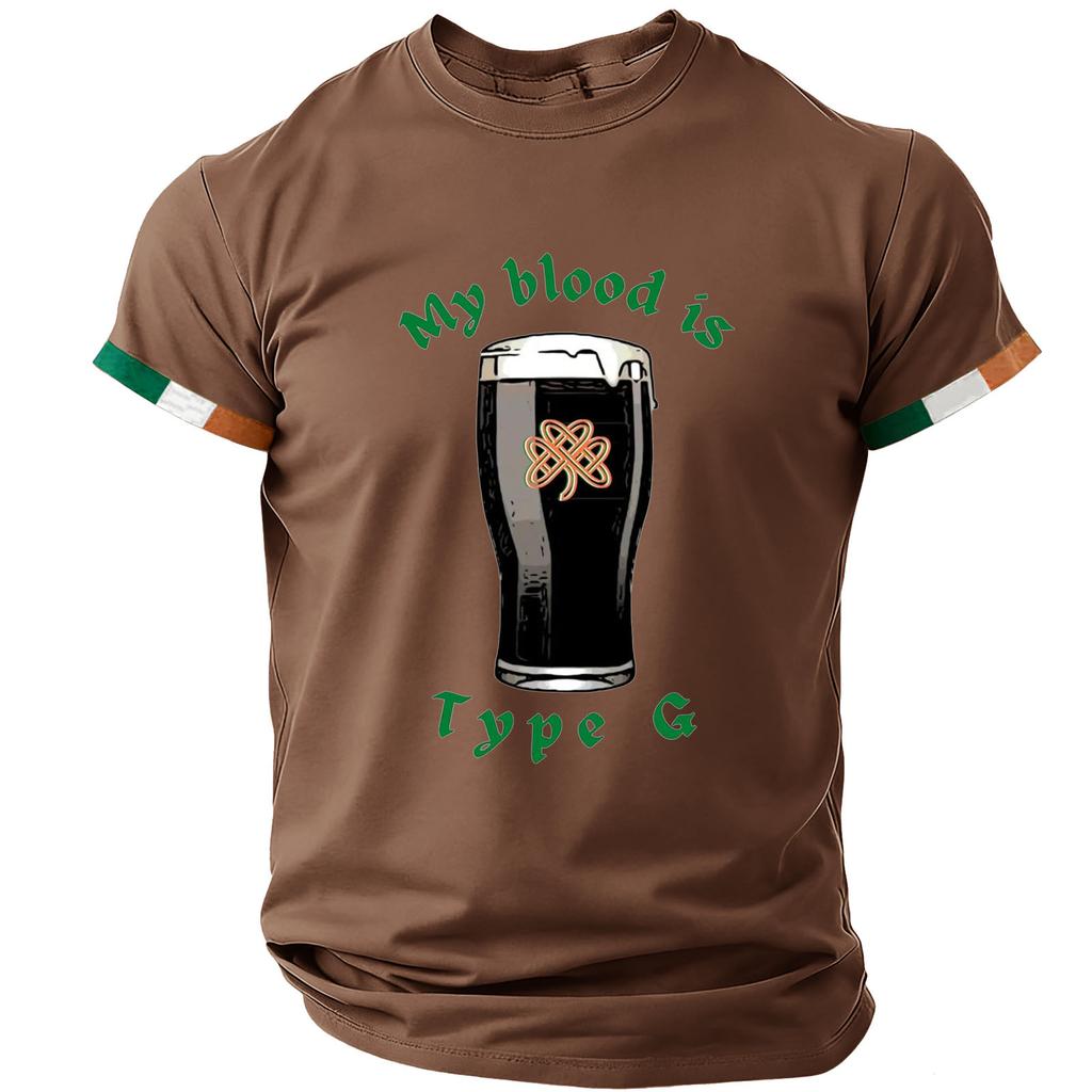 T-shirt décontracté à manches courtes et col rond pour homme