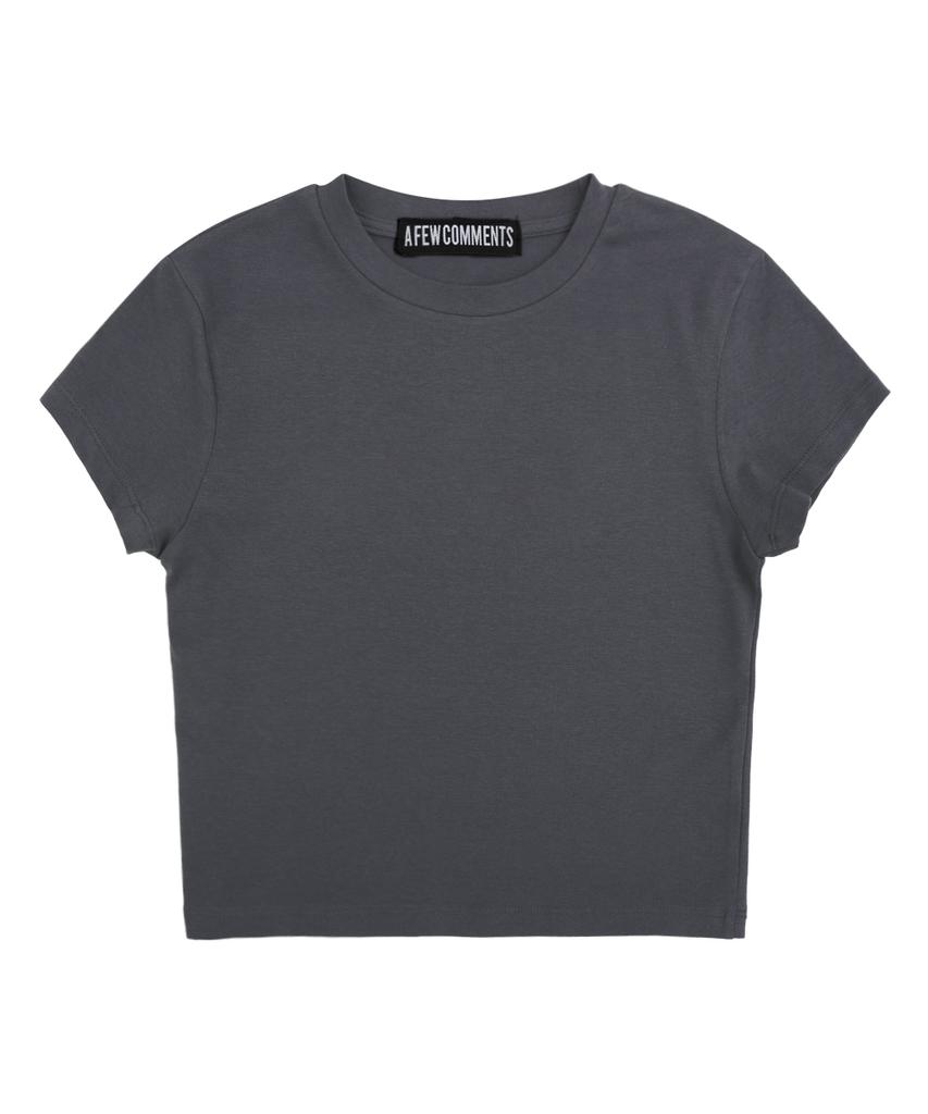 A FEW COMMENTS Basic Crop Top Charcoal