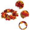 Simulation Artificial Maple Leaves Garland Pumpkins Fall Mini Wreath  Fireplace Window