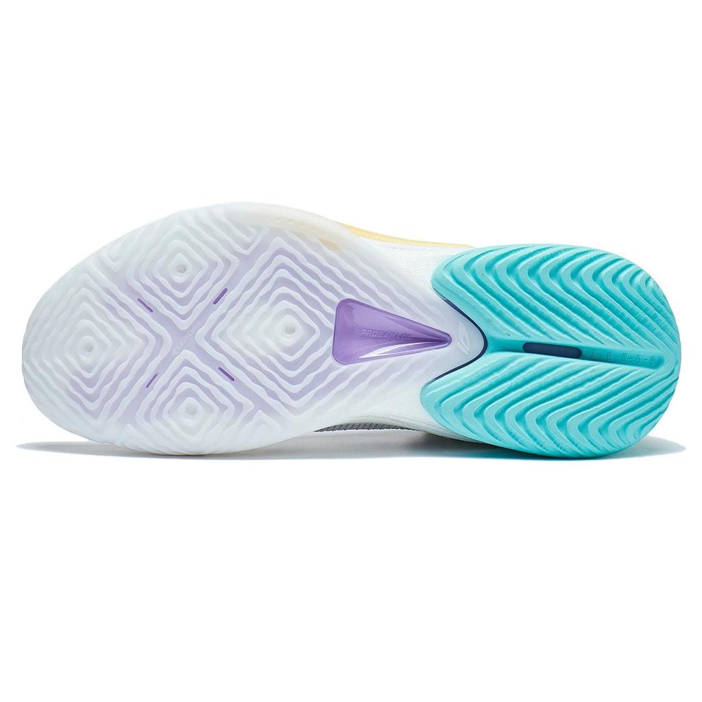 New LiNing Speed 10 Cushioning, Slip Resistant, Abrasion Resistant, Breathable Low Top Basketball Shoes Men's White Purple ABAT085-8