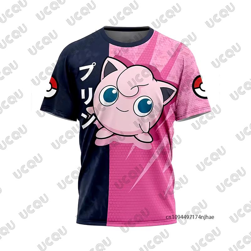 

Summer New Pokémon Gengar Cartoon Print Men s and Women‘s T Shirt Short-sleeved Cosplay XXS
