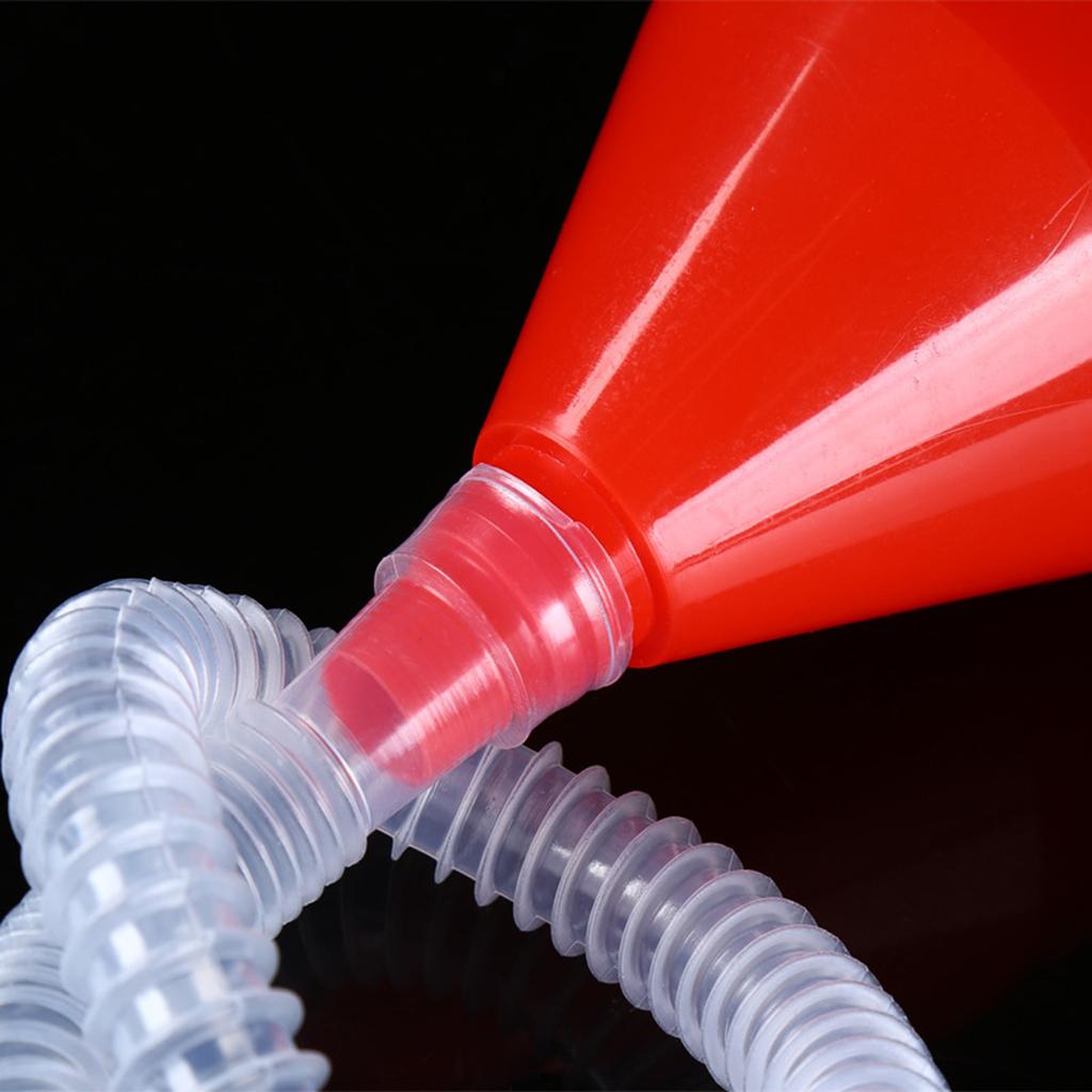 Betankungstrichter mit abnehmbarem Schlauch, universeller Einfülltrichter für Motorradmotor, Benzin, Öl, Zusatzstoff, Kraftstofftrichter