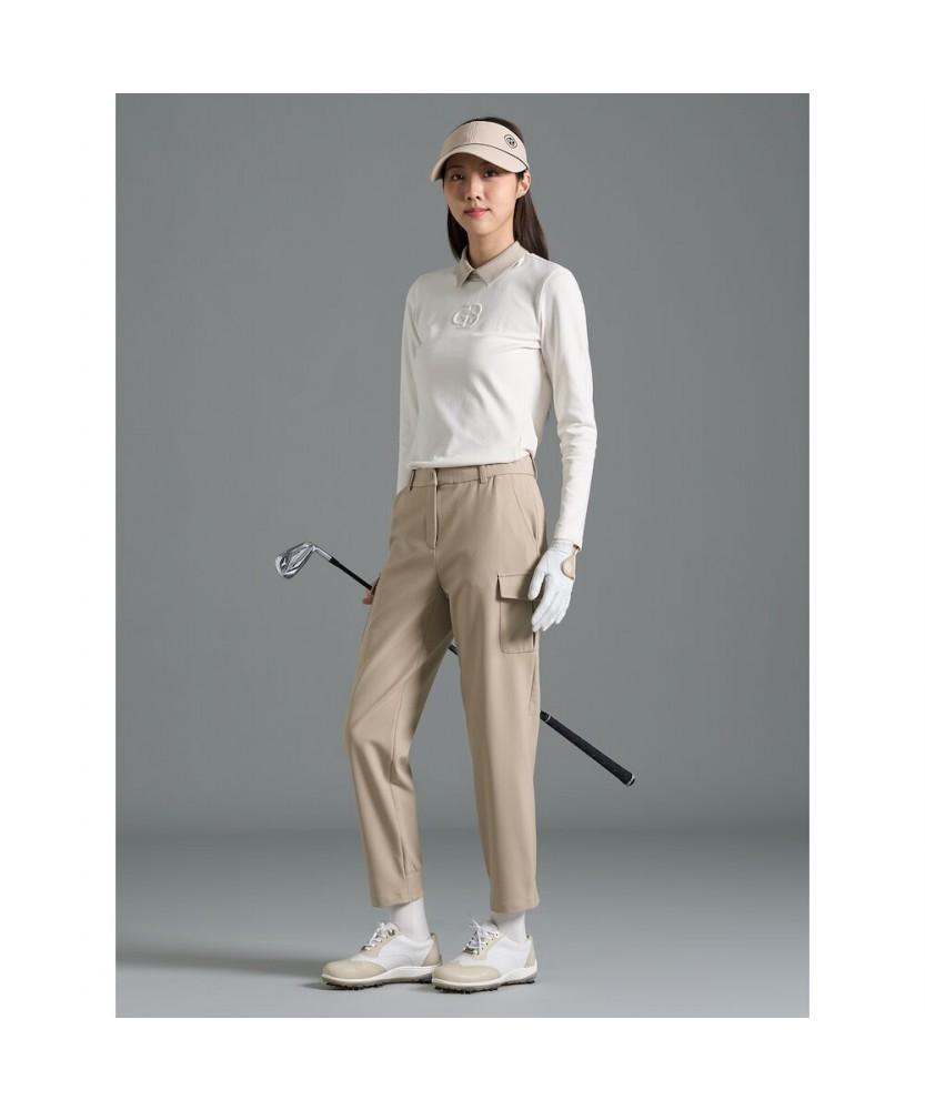 BEANPOLE GOLF [B_Under] Women'S Logo Embossed Collar Long Sleeve T-Shirt White