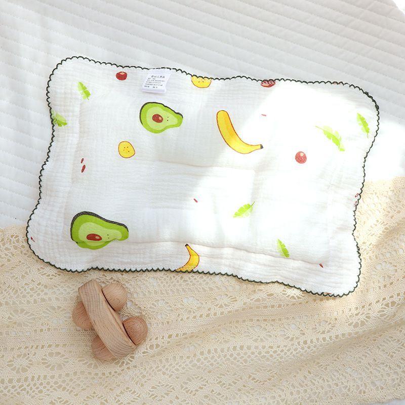Gauze Baby Small Pillow, Baby Shaping Pillow, Newborn 0-3 Months Old, Anti Deviation Head Correction Headrest, Breathable
