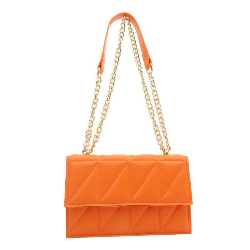 2024 New Korean Style Mini Shoulder Bag With Chain Embroidery Street Chic Soft Pu Leather Crossbody Bag For Women In Various Colors