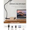 Clip on Lamp,5 Colors+10 Brightness LED Desk Lamp with Clamp,550lm Bright Clip on Light for Bed Headboard/Bedside Table,360°Adjustable Reading Light