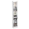 70.9 Inch Tall Narrow Bookcase, Floor Standing Storage Cabinet, Corner Bookshelf with Storage, 6 Tier Cube Display Shelves for Home Office