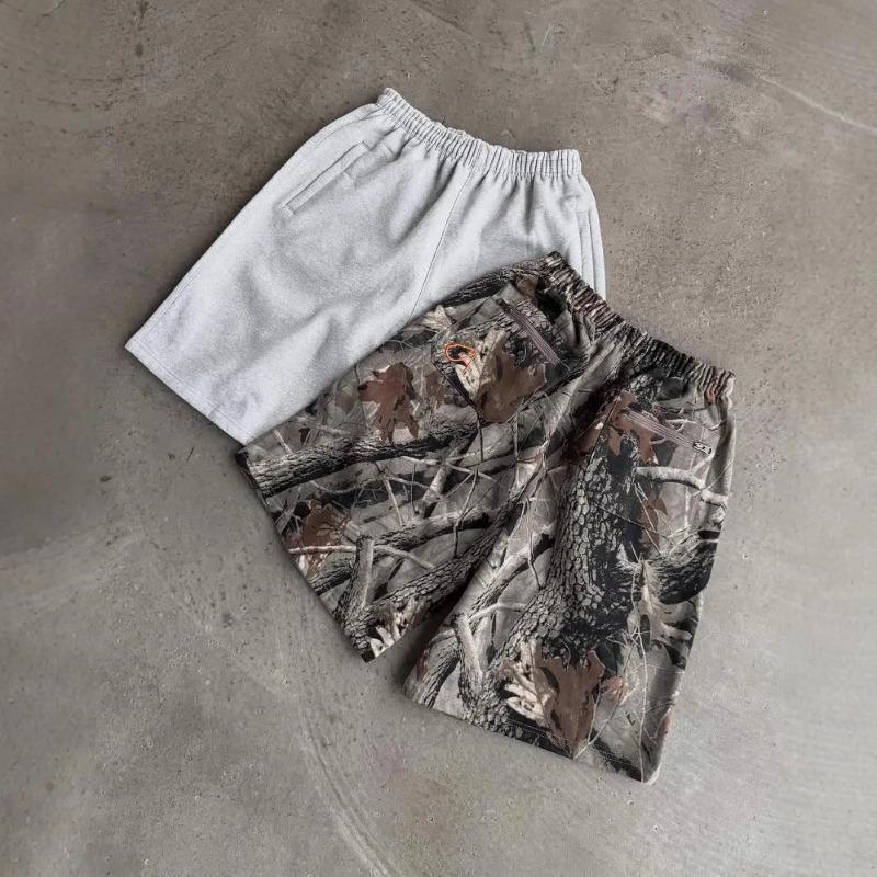 Americké Kraťasy Pánské Y2K Retro Ležérní High Street Trendy Vysoký Pas Oversized Rovné Ležérní Kraťasy