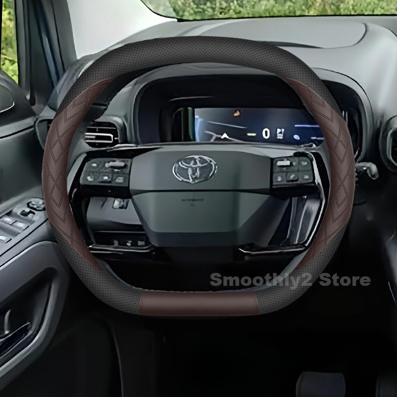 Leather Car Steering Wheel Cover For New Toyota Proace City 2025 Wear-resistant Auto Steering Wheel interior Accessories 2025