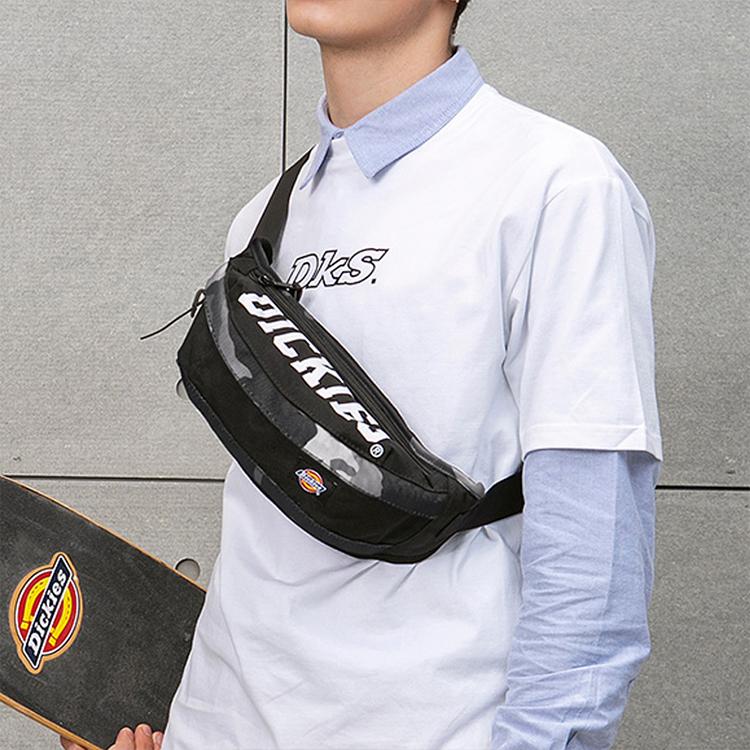 New Dickies Polyester Sling Bag, Crossbody Bag, Fanny Pack Unisex Black 193U90LBB05BK03