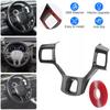 For Dodge RAM 1500 2500 2011-2018 ABS Carbon Fiber Style Inner Sticker Car Interior Steering Wheel Cover Trim Frame Decotation