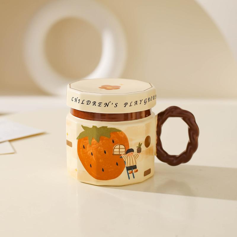 

Retro Girl Mug for Best Friend Souvenirs Couple Ceramic Cup Drinking Water Cup for Girls Office Coffee Cup 301-400ml