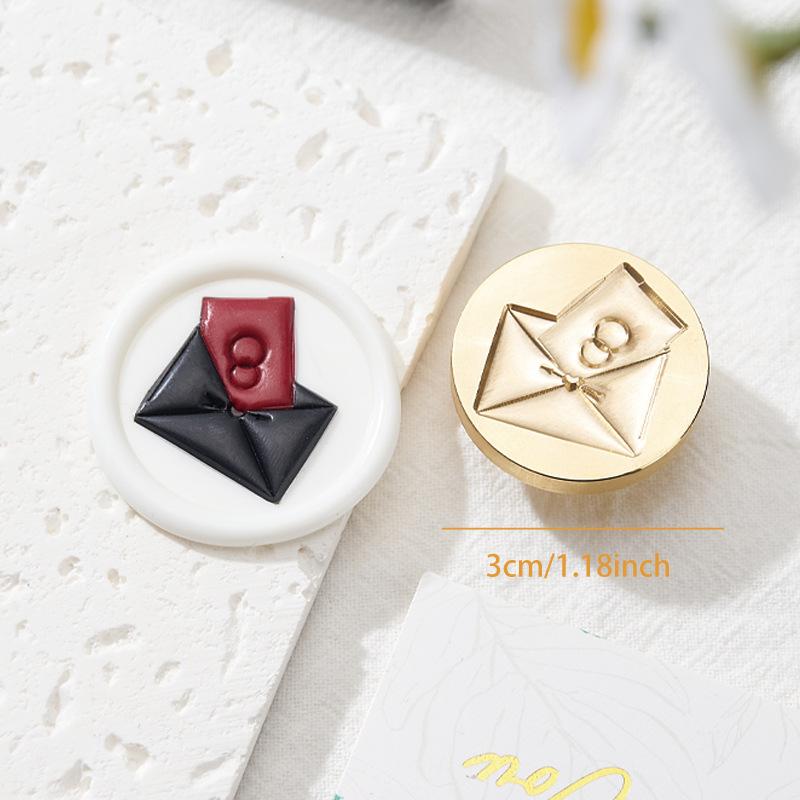 High-end Wax Seal Stamp Head About LoveEnvelope Wedding Sealing Brass Stamp for Creative Decorative Invitations Cards Decoration