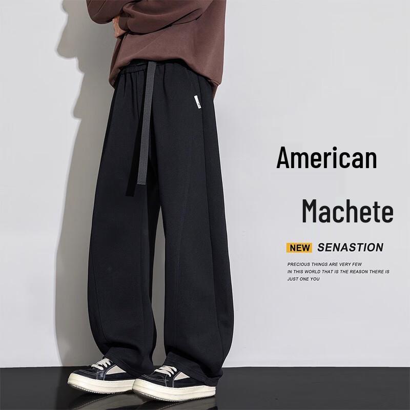 MONPOC Men s Trendy Straight Leg Curved Cut Casual Pants 2XL
